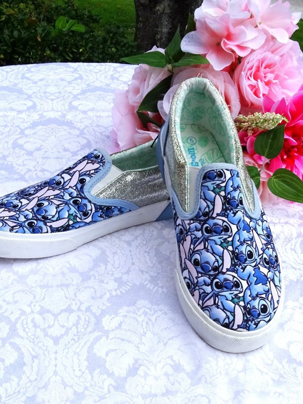 Disney Stitch Slip On Shoes Size 5 New Youth